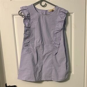 Lavender Ruffle Sleeve Top